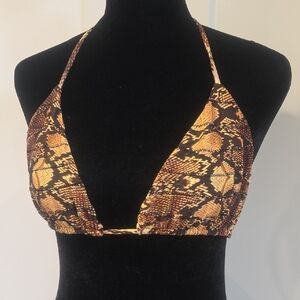 Ami Snake Print Bikini Top
